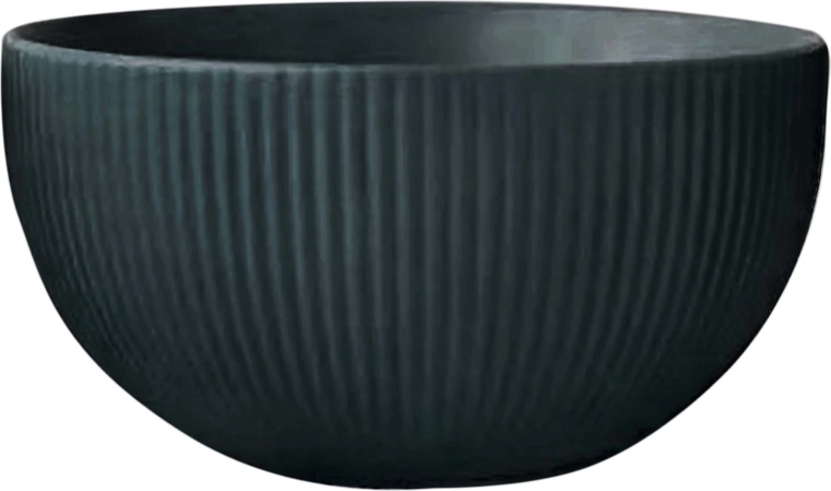 bol ceramic kitchisimo 710 ml, striat, verde închis