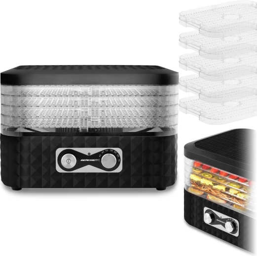 5 tăvi stivuibile – suprafață mare de uscare