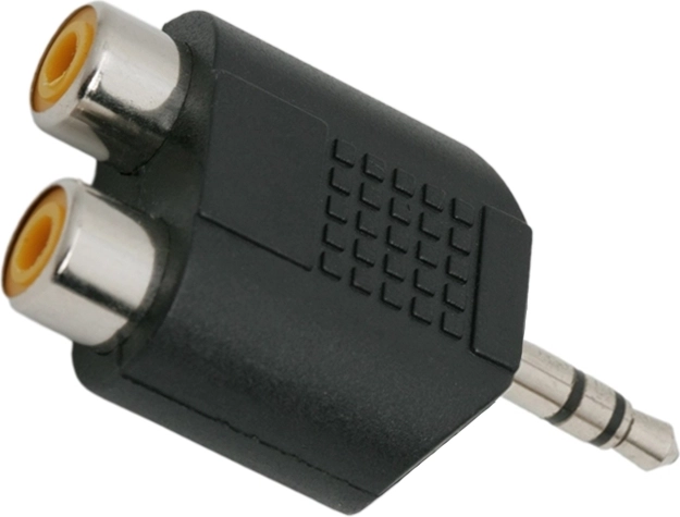 Adaptor stereo 2× RCA mamă la mufă jack de 3,5 mm