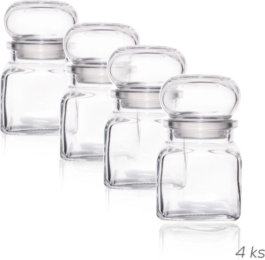 Borcanase din sticlă TK120, 4 buc.