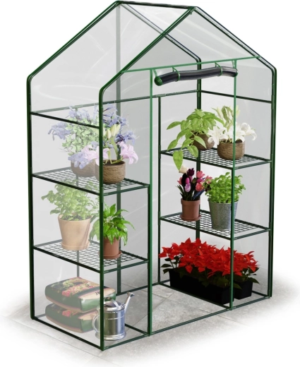 Solar de grădină cu două rafturi 195 × 140 × 70 cm Plonos