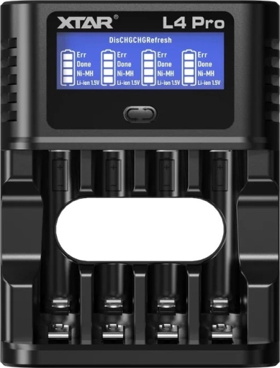 XTAR L4 Pro încărcător inteligent pentru acumulatori Li-ion și Ni-MH