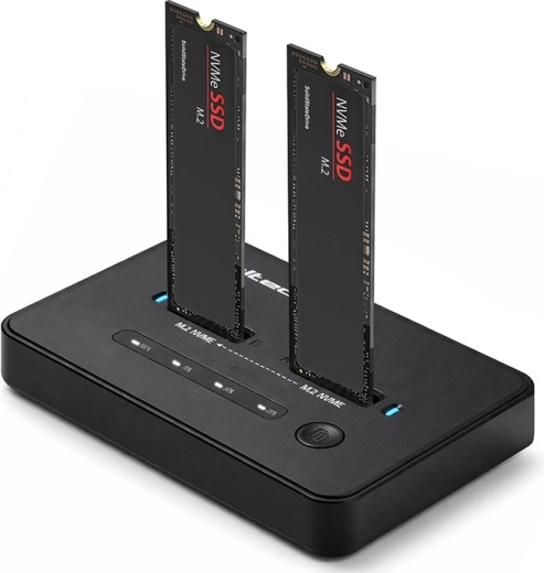 Stație de andocare Qoltec pentru SSD M.2 NVMe/SATA cu USB-C și clonare offline