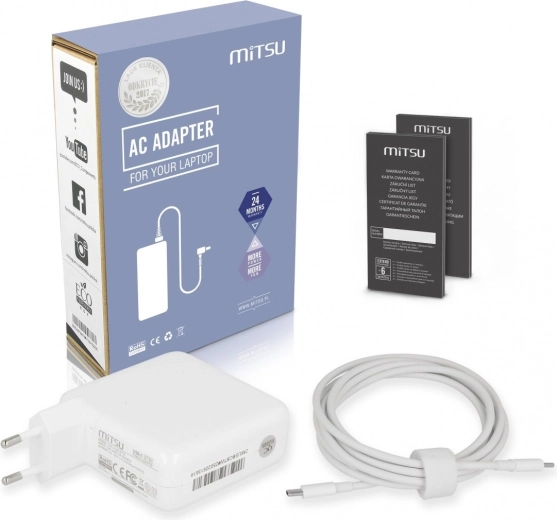 Adaptor de alimentare Mitsu USB-C pentru laptop, 87 W, cu Power Delivery
