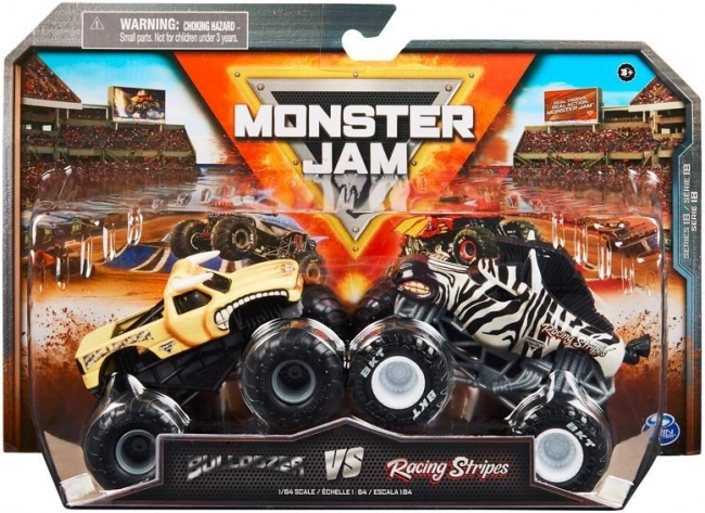Set de 2 vehicule Monster Jam 1:64 turnate din metal