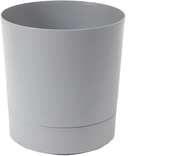 Ghiveci cu farfurioară AURA 35 cm – gri