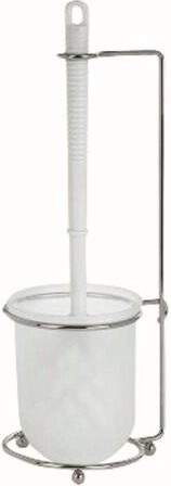 Perie WC în suport din crom și plastic, 34 cm