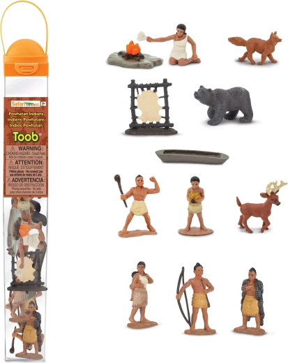 Safari Ltd. Toobs indieni (Powhatan) – tub cu 12 figurine