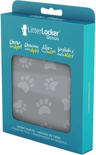 Husă textilă LitterLocker pentru coș Design Cat Paws