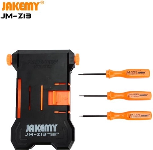 Suport de montaj/service pentru repararea telefoanelor Jakemy + șurubelnițe - 1 bucată