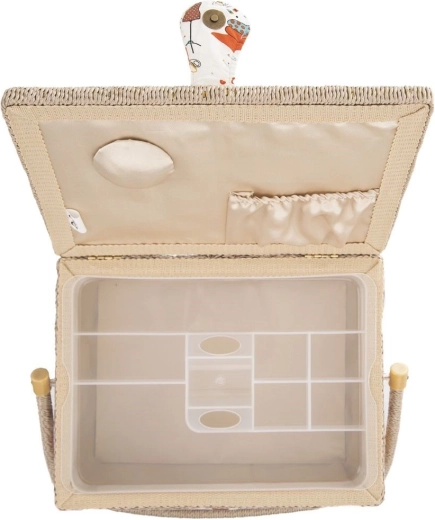 Capac cu buzunar și perniță pentru ace