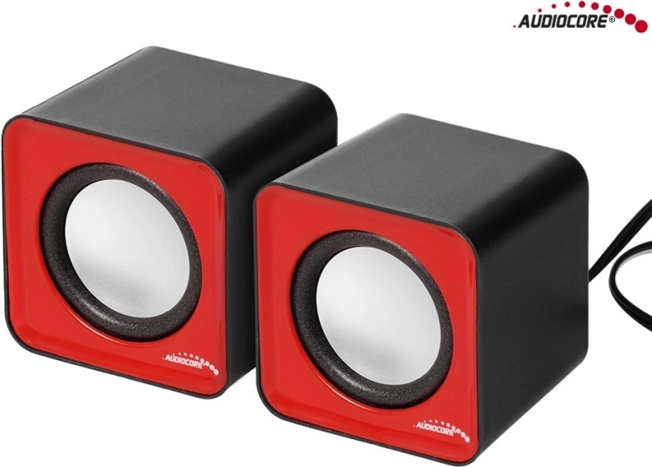 Boxe pentru calculator Audiocore AC870R 6 W USB (argintiu-negru)