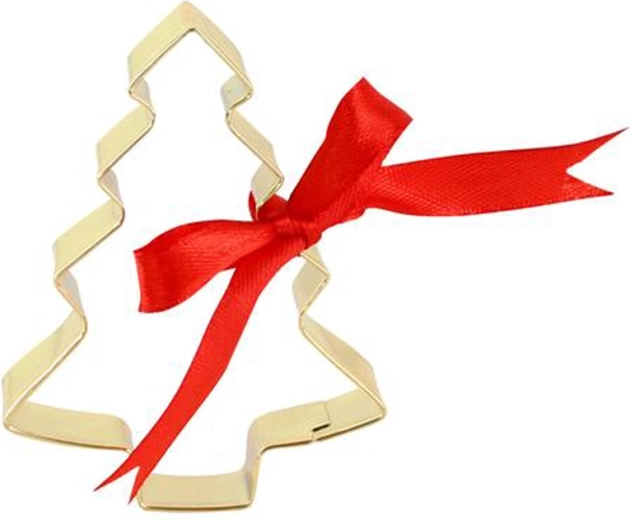 Formă de tăiat pentru prăjituri brăduț auriu 7 cm