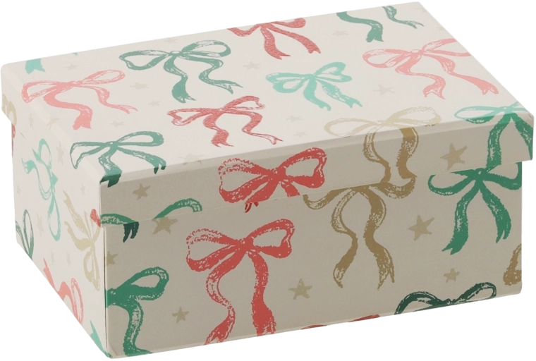 Cutie cadou de Crăciun cu fundă 15 × 10,5 × 6,5 cm - 1 bucată