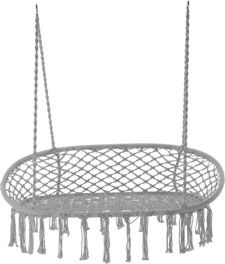 Scaun dublu suspendat, balansoar, gri
