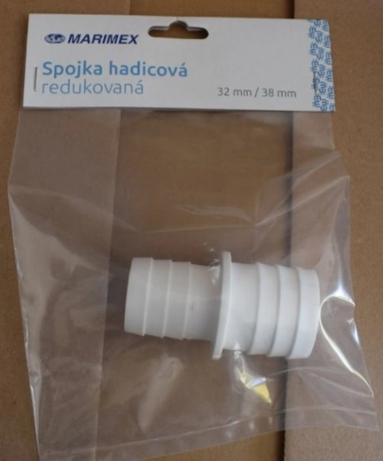 Mufă redusă pentru furtun 32/38 mm, albă