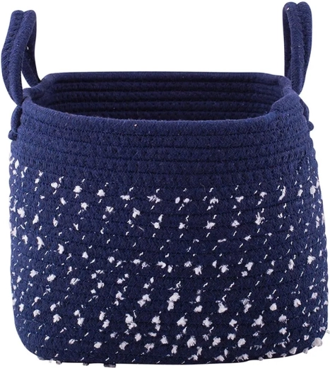 Coș împletit de depozitare, bleumarin (granat) 25 × 25 × 20 cm