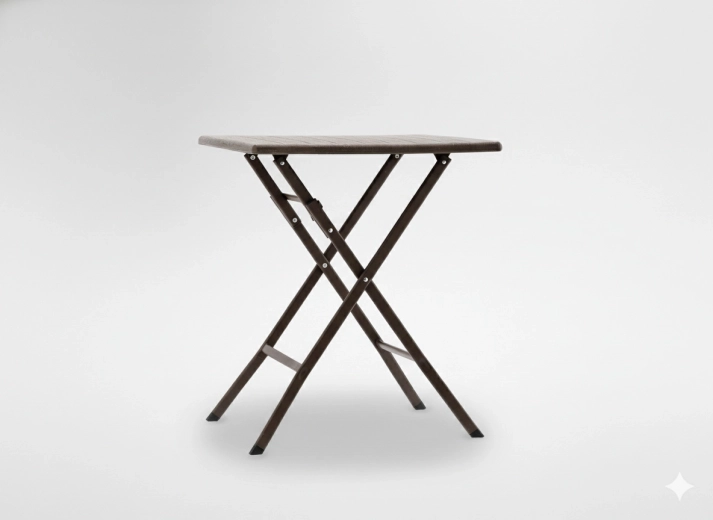 Masă turistică pliabilă 61,5 × 61,5 × 73 cm maro