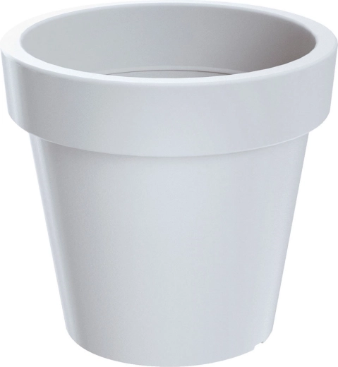 Ghiveci Lofly 34,5 cm alb – înveliș modern din plastic și ghiveci pentru interior și exterior