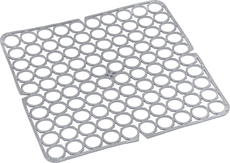 Grilă elastică pentru chiuvetă 27,5 × 27,5 cm, argintiu-gri