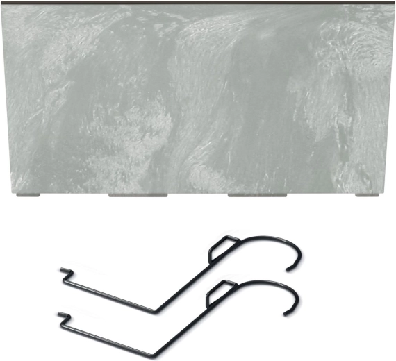 Jardinieră URBI Case Beton Effect W cu cârlige și inserție 39,5 cm – culoare beton