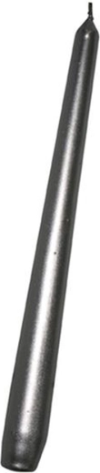Lumânare conică 24,5 cm argintie