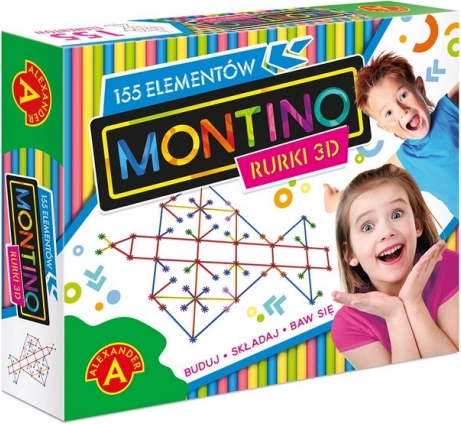 Montino set de construcție creativ din tuburi