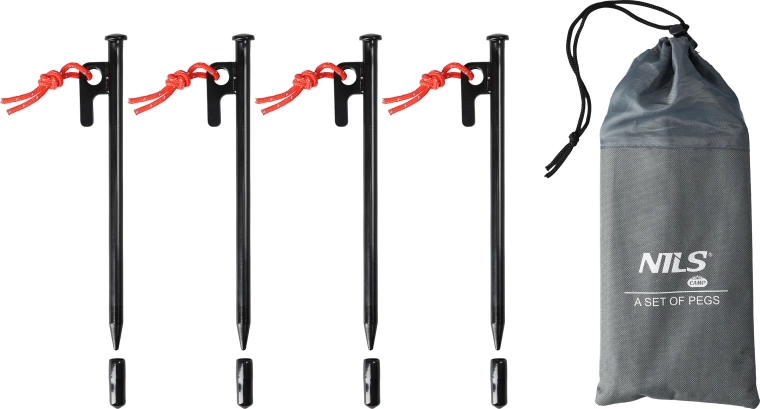 Picheți de cort cu inel și șnur NILS Camp