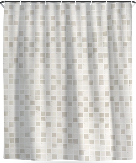 Perdea de duș impermeabilă cu cârlige, mozaic 180 × 180 cm