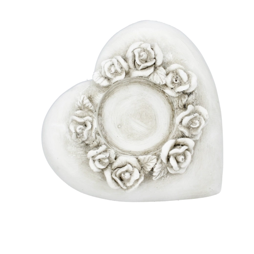 Formă romantică de inimă cu relief floral