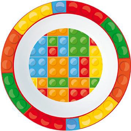 Bol din plastic cu model în carouri 300 ml, diametru 16 cm