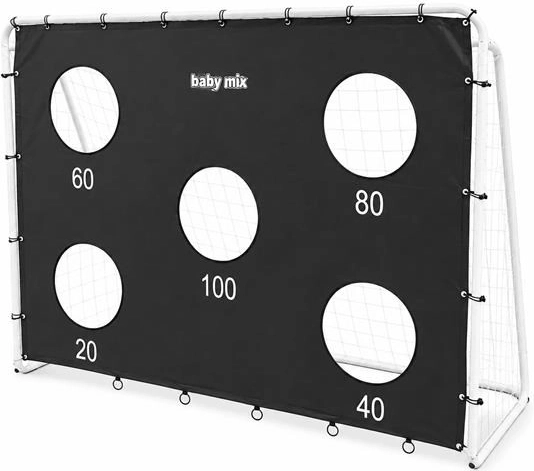 Poartă de fotbal Baby Mix cu pânză de antrenament, neagră