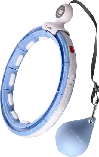 Hula hoop de masaj cu greutate și contor HMS HHM15, albastru