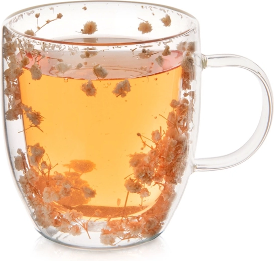 Cană termo din sticlă cu perete dublu 350 ml