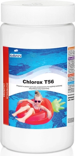 Chlorox T56 granulat 1 kg pentru dezinfecția de șoc a apei din piscină