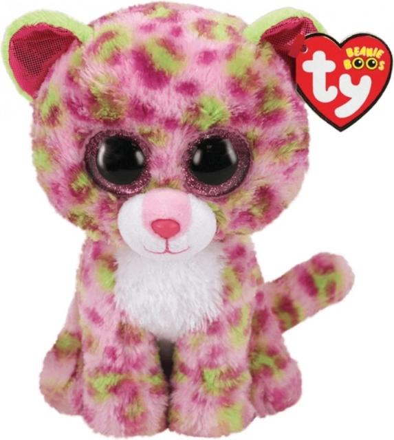 Jucărie de pluș TY Beanie Boos – leopard roz Lainey