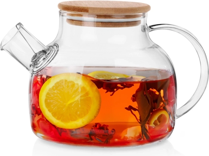 Ceainic din sticlă cu sită din inox 1 l