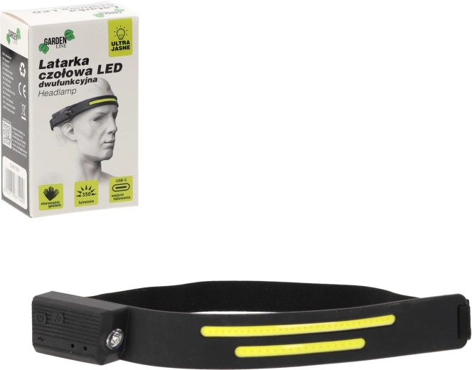 Lanternă frontală LED cu două moduri