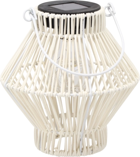 Lampion solar alb 19 cm cu LED