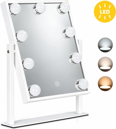 Oglindă cosmetică LED ModernHome 25 × 30 cm