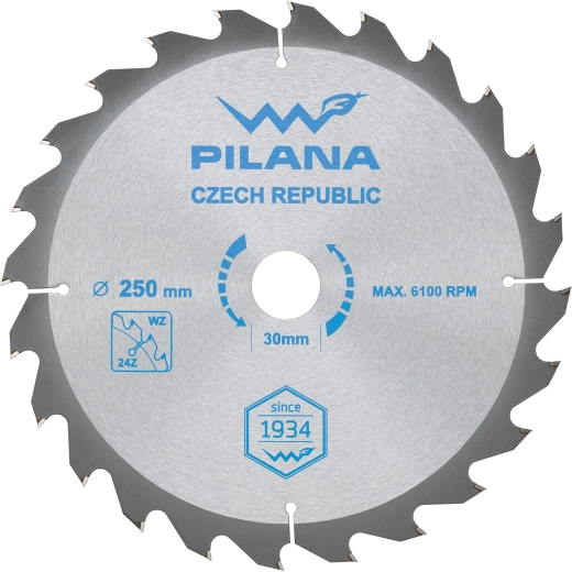 Pânză circulară PILANA 250 mm, 24 dinți, WZ, SK