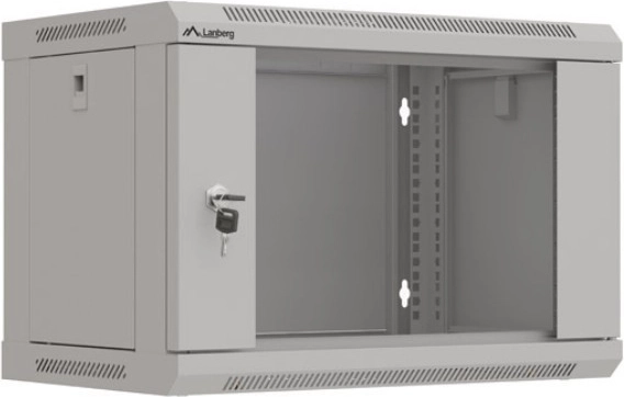 Dulap rack de instalare Lanberg 6U 540x350 gri cu uși de sticlă