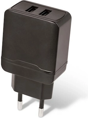 Încărcător USB de priză SETTY 2×USB 2,4 A, negru