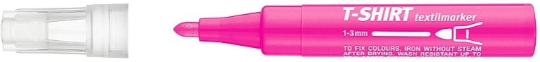 Marker textil roz cu vârf rotund