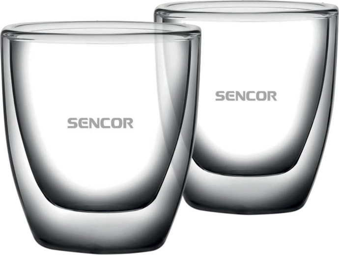 Set de pahare cu pereți dubli pentru espresso Sencor, 80 ml, 2 buc.