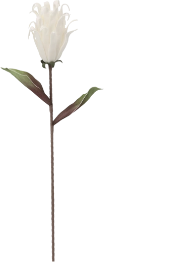 Floare decorativă 76 cm albă