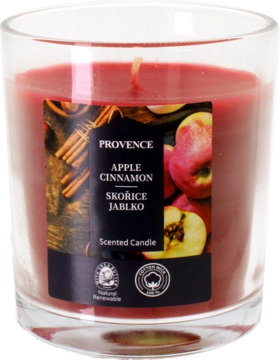 Lumânare parfumată în pahar Scorțișoară și măr 7 × 8 cm