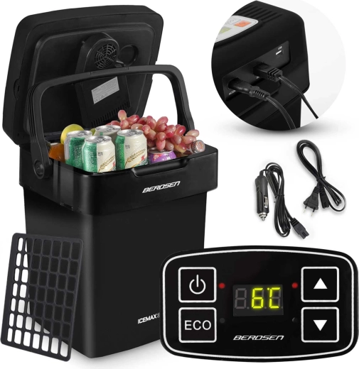 Frigider auto portabil BERDSEN ICEMAX 29 l cu modul ECO – negru