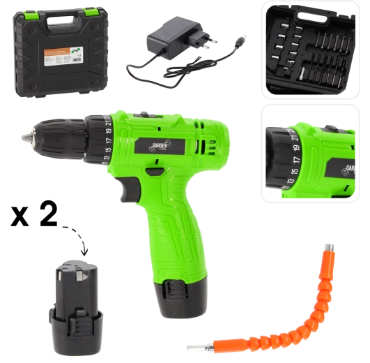 Bormașină și înșurubelnință cu acumulator 12 V 500 W