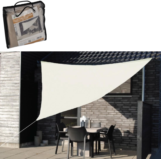 Prealină triunghiulară de umbrire bej 3,6 m